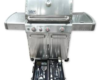 Weber Stainless Steel Gas Grill With Cover  Grilling Utensils