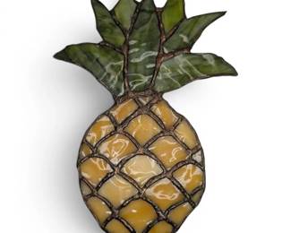 Stained Glass Pineapple Window Hanging