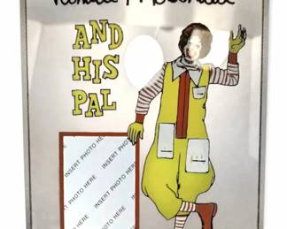 1976 Ronald McDonald  His Pal Mirrored Photo Frame