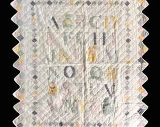 HandSewn ABCs Quilt 56 x 46.5 