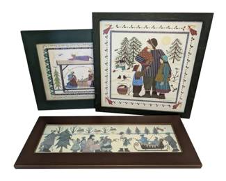 WinterThemed Folk Art Prints by Barbara BourgeauRichards