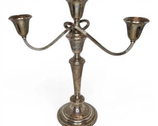 Gorham Weighted Sterling Silver 3Arm Candelabra 2 1,082g Total