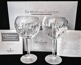 Waterford Crystal Millennium Collection Love Toasting Goblets