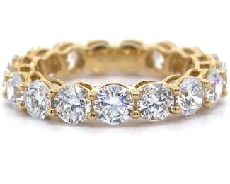 NEW! 5 Carat Diamond 3/4 Eternity Ring in 14k Yellow Gold
