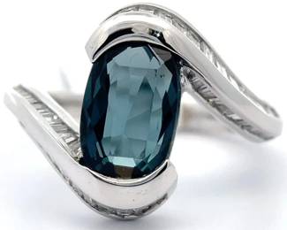 4.54 Carat Natural Spinel & Natural Diamond Ring in Platinum w/ GIA Report
