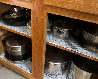 Revere  ware pots and pans 