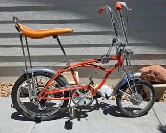 Lot #90 Vintage Schwinn Orange Krate Sting-Ray Bicycle – Iconic Muscle Bike with Banana Seat & High-Rise Handlebars