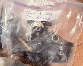 Lot #322 Massive Ford Model A Parts Collection – Carburetors, Zenith & Holley Parts, Engine Components, Restoration Parts & More