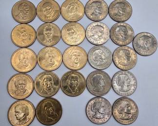 Lot #66 Presidential Dollar & Susan B. Anthony Dollar Coin Collection – U.S. Dollar Coin Lot Featuring U.S. Presidents