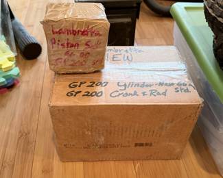 Lot #320 Large Lambretta Scooter Restoration Parts Collection – GP200 Engine Parts, Piston Kit, Crankshaft, Vintage Project Part