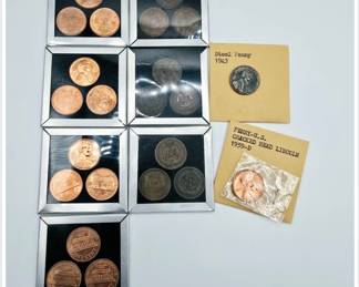Lot #67 Vintage U.S. Coin Collection – Wheat Pennies, Lincoln Cents, Jefferson Nickels & Foreign Coin Lot