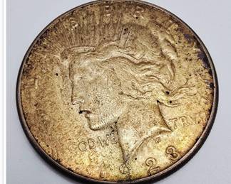 Lot #61 1923 Peace Silver Dollar Coin – 90% Silver U.S. Dollar Collectible Vintage American Currency Lot #61 1923 Peace Silver Dollar Coin – 90% Silver U.S. Dollar Collectible Vintage American Currency