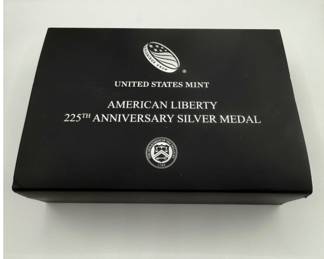 Lot #3 2017 American Liberty 225th Anniversary Silver Medal – 1 Troy Oz .999 Fine Silver U.S. Mint with Original Box