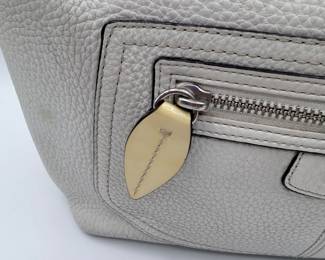 Lot #187 Coach Pebbled Leather Hobo Handbag – Ivory Designer Shoulder Bag – Style F14680
