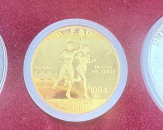Lot #14 United States Silver & Gold Commemorative Coin Set – U.S. Mint Presentation Case
