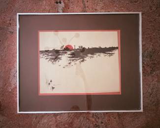Lot #135 Framed Jamie Pollock Art Print – Modern Landscape Reproduction with Printed Signature – Contemporary Wall Décor