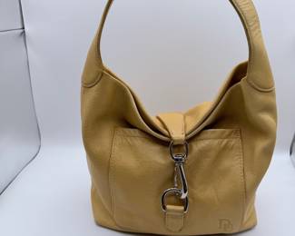 Lot #193 Dooney & Bourke Pebbled Leather Hobo Shoulder Bag – Butterscotch Tan Designer Handbag