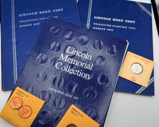 Lot #5 Lincoln Cent Collection Albums & Coin Starter Set – Whitman Folders, Memorial Cent Collection & Coin Supplies