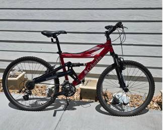 Lot #96 Dynacraft Full-Suspension Mountain Bike – Multi-Speed Trail Bicycle with Front & Rear Suspension