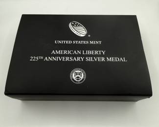 Lot #3 2017 American Liberty 225th Anniversary Silver Medal – 1 Troy Oz .999 Fine Silver U.S. Mint with Original Box