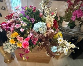 flowers and unbrella stand