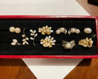 Pearl Jewelry Rings  Earrings