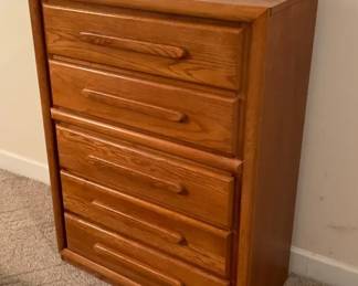 5 Drawer Wooden Dresser
