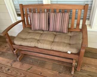 Wooden Glider Patio Bench