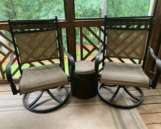 Patio Chairs  Rattan Storage Ottoman