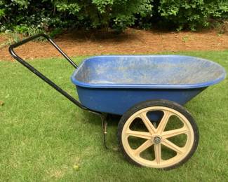 Blue Double Wheelbarrow