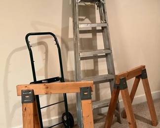 Sawhorses Ladder  Dolly