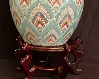 Chinese Porcelain Fish Bowl Planter