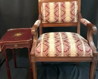 Empire Armchair  Accent Side Table