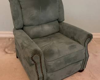 Blue Cushioned Recliner