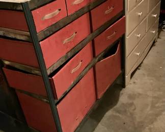 Metal  Wooden Utility Dressers