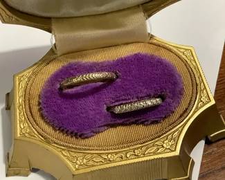 Gold  Diamond Wedding Set