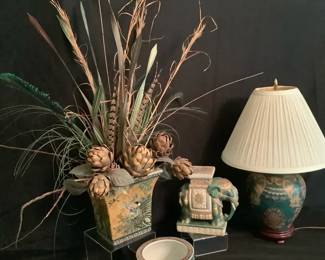 Pheasant Vase  Indian Elephant Plantholder