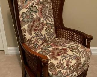 Vintage Wingback Floral Chair
