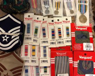 Military pins, patches, etc