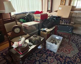 The livingroom before and after Heritage staging.