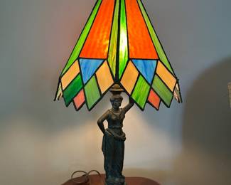 One of several stunning Tiffany style lamps.