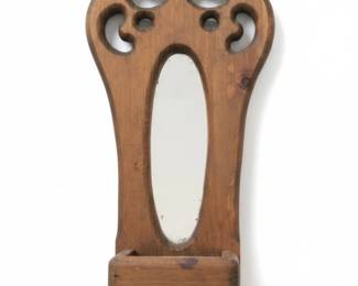Victorian Style WallMounted Mirror and Match Holder