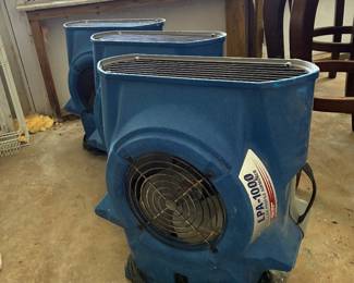 Qty 3 LPA-1000 commercial air movers