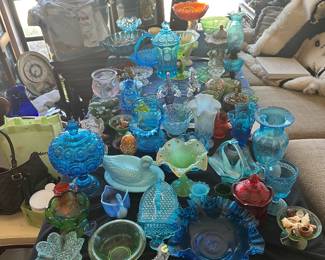 Very large selection Fenton, uranium glass and carnival glass!!! 