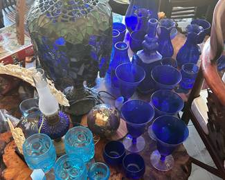 Blue glass collection!