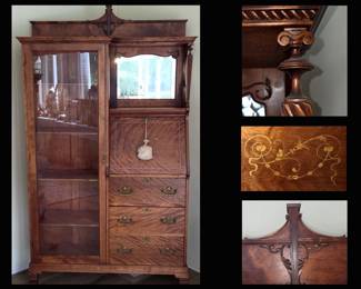 Beautiful Side by Side with Drop Down Secretary, Showing Close Up Details