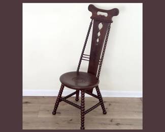 Antique Spinning Wheel Chair Perhaps or a Piece of Art