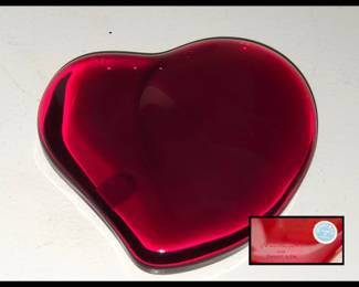 Elsa Peretti for Tiffany and Co Glass Heart