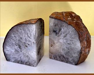 Natural Geode Bookends