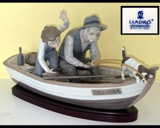 Lladro Sculpture "Fishing with Gramps"